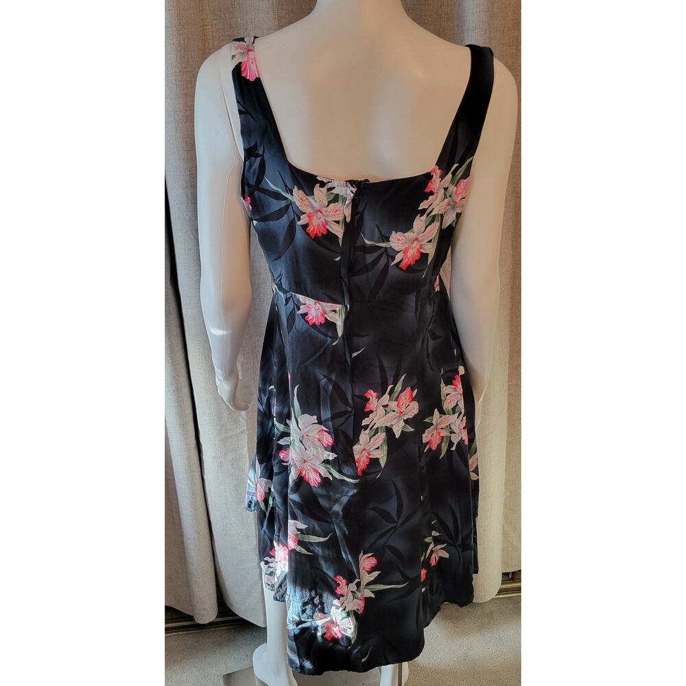 Two Palms Midnight Orchid Empire Princess Sleeveless Flare Dress Hawaii USA XL - Picture 4 of 6